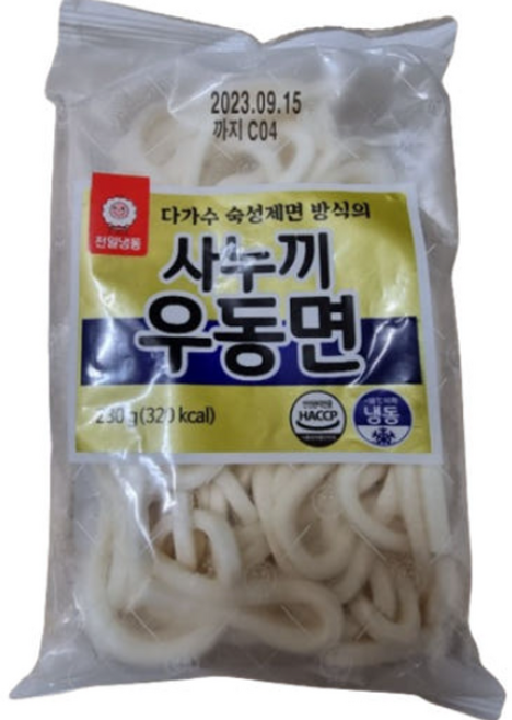 천일식품 사누끼 냉동 우동면 230g, 16개