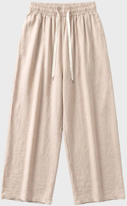 여성 데일리 찰랑쿨 밴딩 와이드팬츠 여름 긴바지