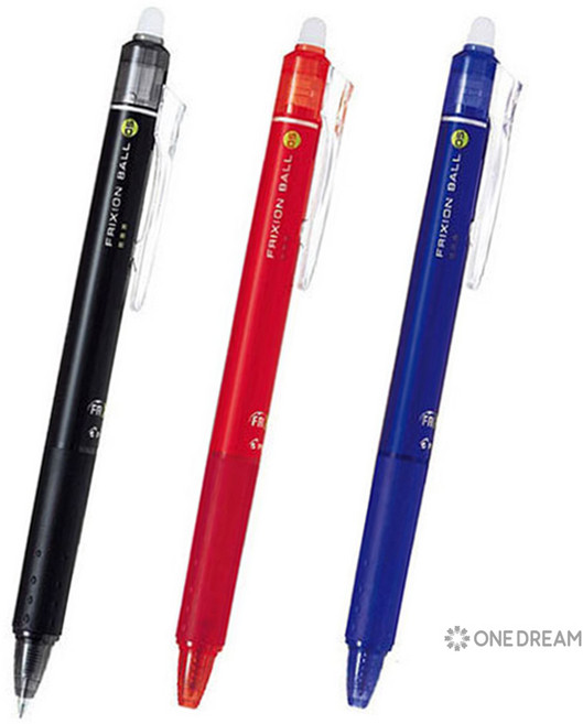 [원드림]파이롯트 프릭션 볼 블랙+블루+레드 3종 세트, 1세트, 0.5mm LFBK-23EF 3종세트