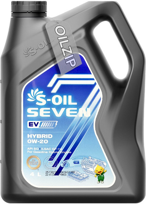 SOIL 에스오일 세븐 EV 하이브리드 0W20 4리터, 1개