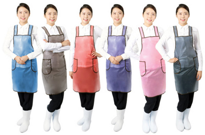 우레탄 메쉬 방수 앞치마 - 중 업소용 작업용 H형, 블루, 1개