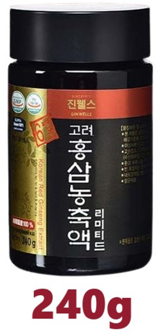 고려홍삼 농축액 6년근 홍삼 진액 홍삼정 진세노사이드 알지쓰리 rg3 사포닌 효능, 1개, 240g