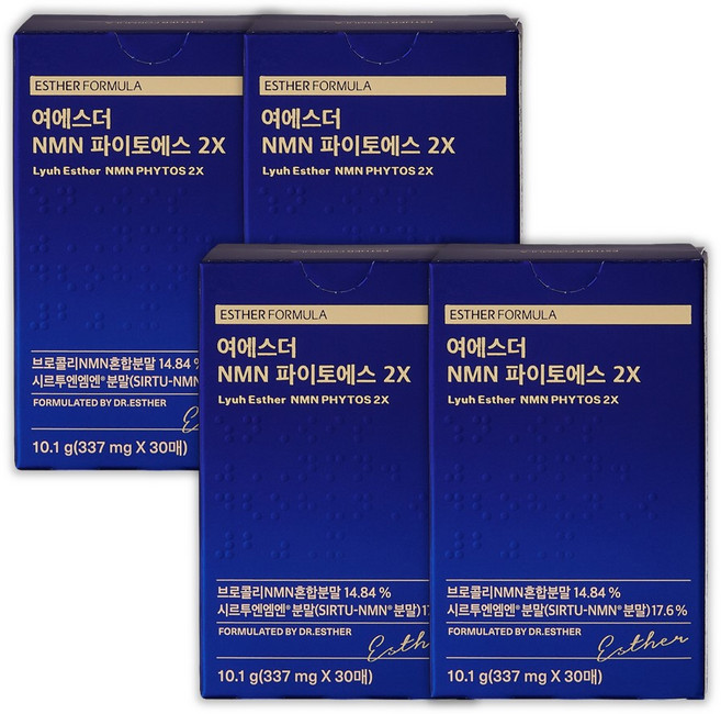 에스더포뮬러 여에스더 NMN 파이토에스 2X 4박스 (120매), 4개, 30회분
