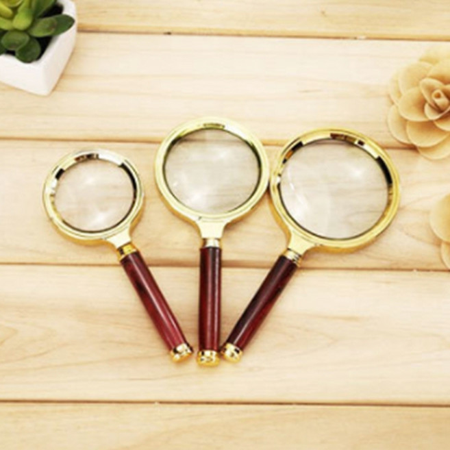 지름9cm 특대형 나무손잡이 돋보기 확대경 노안 독서