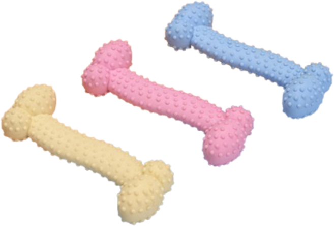 동화다 애견 치발 뼈다귀, 1세트, 옐로우+핑크+블루