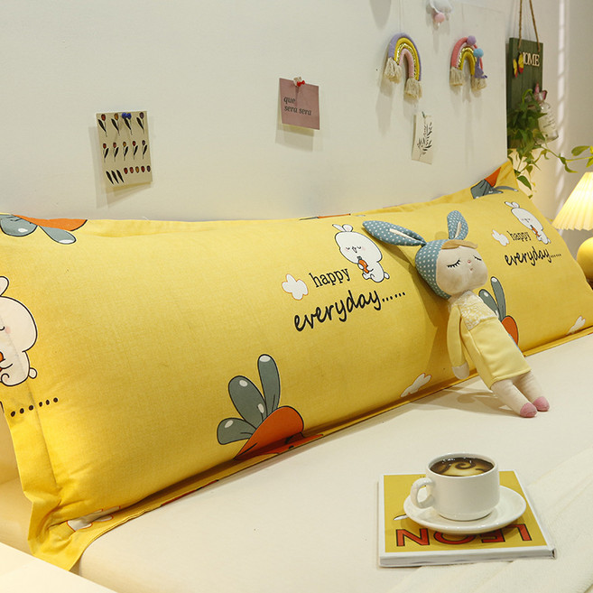 2인 베개 부부 커플 롱 베개 커버 침대용