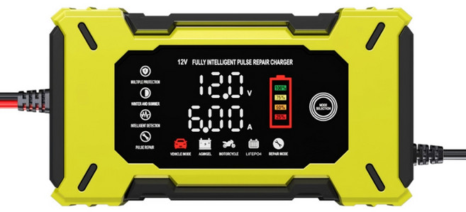 12V 6A 電瓶充電器 脈衝修復, 1個, 【二代】外銷高規12V 6A 電瓶充電器