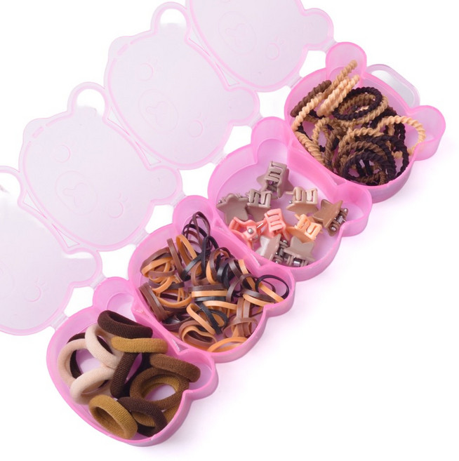 곰돌이 미니 머리끈 집게핀 세트 (3종 택1)