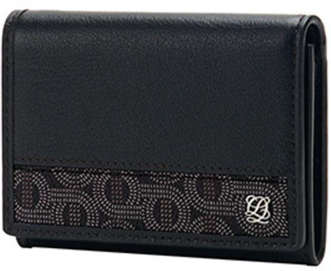 루이까또즈 남성 블랙 가죽 르퐁 2단 명함 카드 지갑