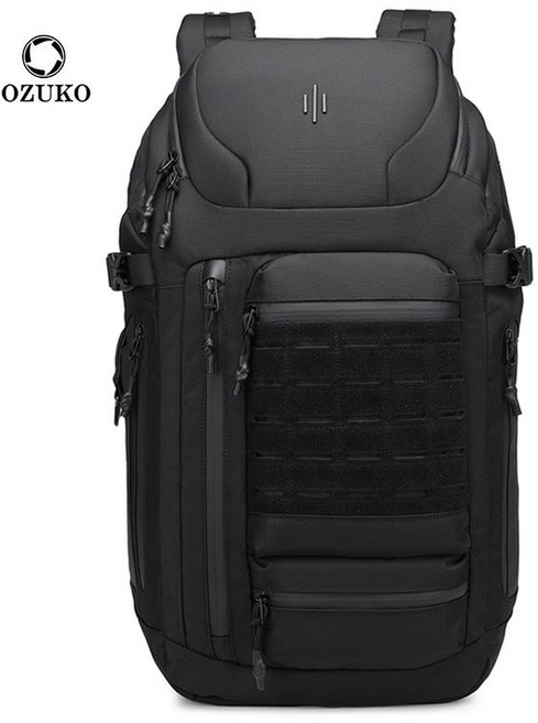 Ozuko 야외 여행 노트북 배낭 대용량 대학 비즈니스 통근 가방 남성용 17 인치 노트북에 적합