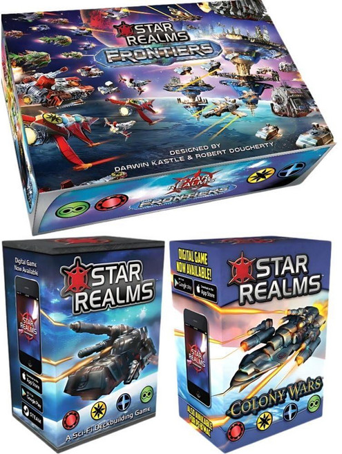 Wise Wizard Games Star Realms 박스형 세트 번들: 코어 게임 콜로니 워즈 및 프론티어(3개 아이템)
