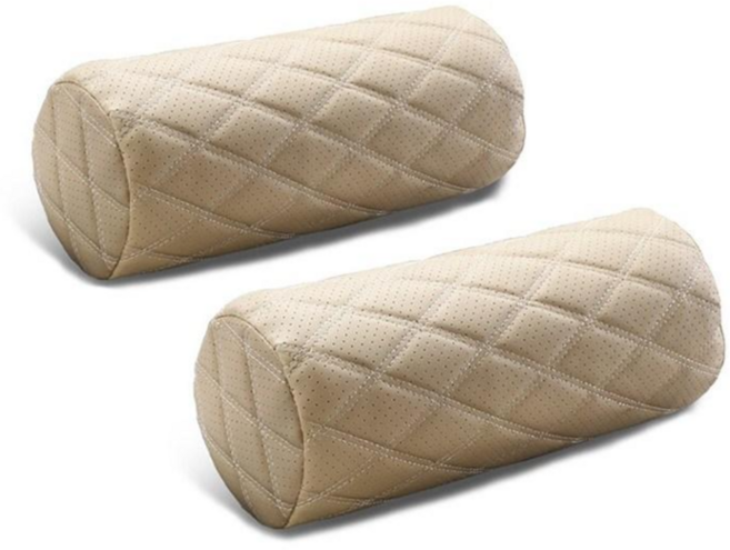 자동차 차량용 메모리폼 목베개, 2개, 베이지