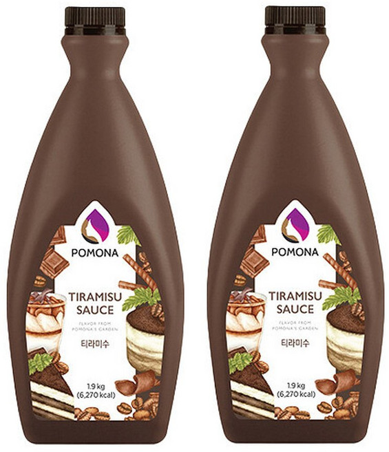 포모나 티라미수 소스 1.9kg 2개세트, 2개