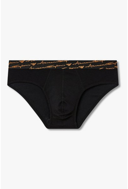 매장정품 EMPORIO ARMANI UNDERWEAR 엠포리오 아르마니 언더웨어 커시브 로고 솔리드 밴딩 브리프(0815311055) 1710238