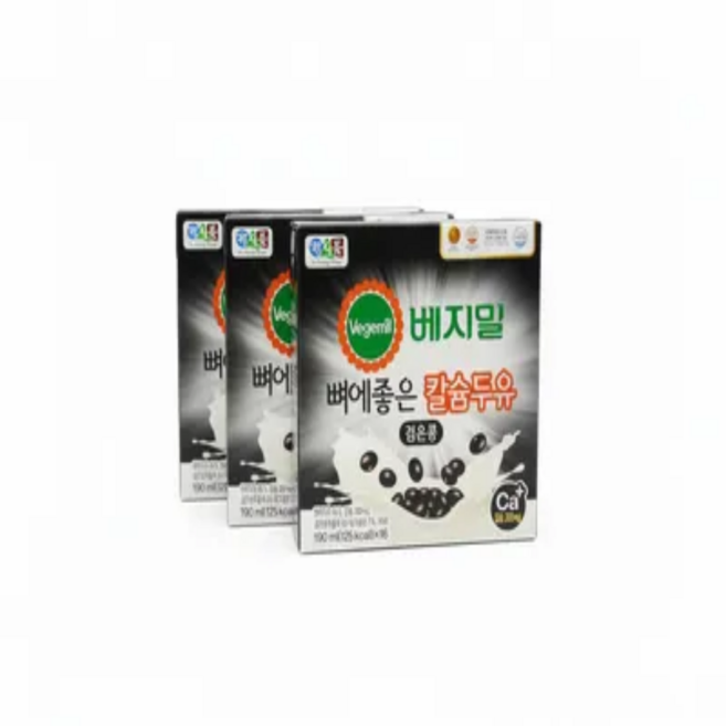 베지밀 뼈에좋은 칼슘 두유 검은콩 190ml 72팩(선물용), 72개