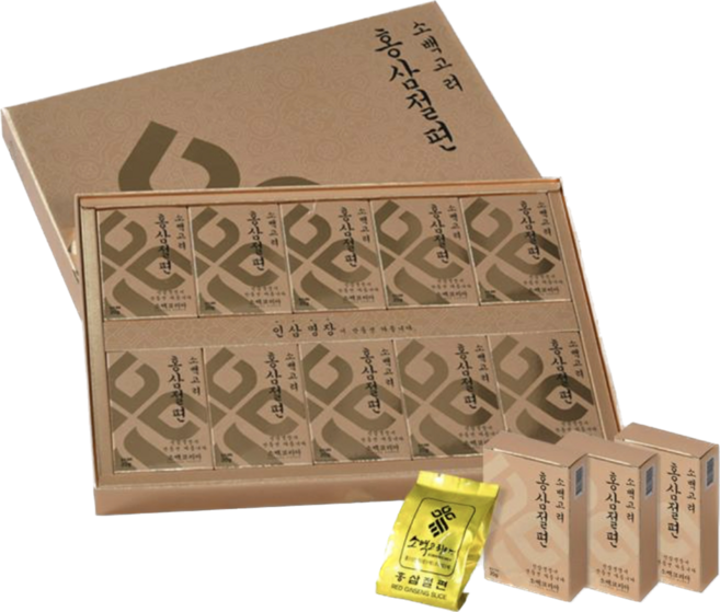 홍삼 절편 영양간식 풍기홍삼 10ea/box 풍기인삼시장 한보인삼사, 1개