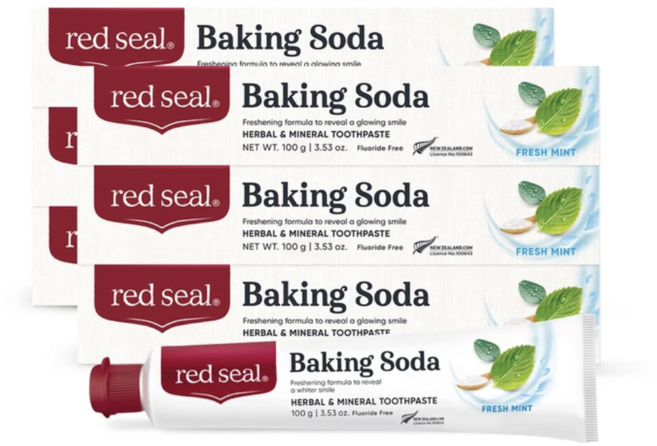 레드씰 베이킹소다 치약 100g x 6개 코스트코 구취 임냄새 제거 선택가능, 160g