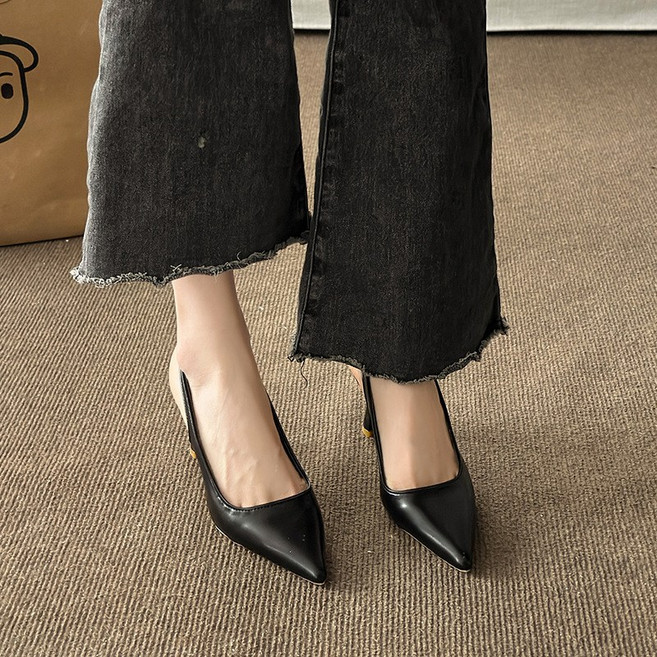 투니스 여성 심플 스틸레토 슬링백 하이힐 7cm