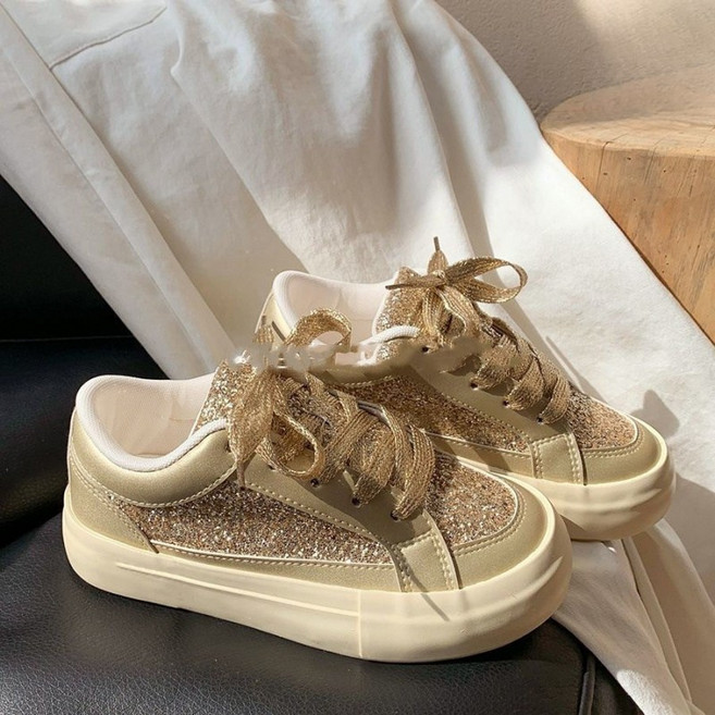 해피유통 여성 반짝이 장식 캐주얼 운동화 다용도 디자인 LXY