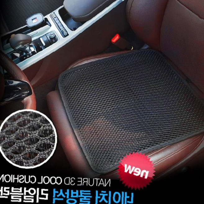 차량용 통풍 메쉬 방석 여름 시트 쿨링 앞좌석 사무실 의자 쇼파 자동차 에어, 1개, 리얼블랙