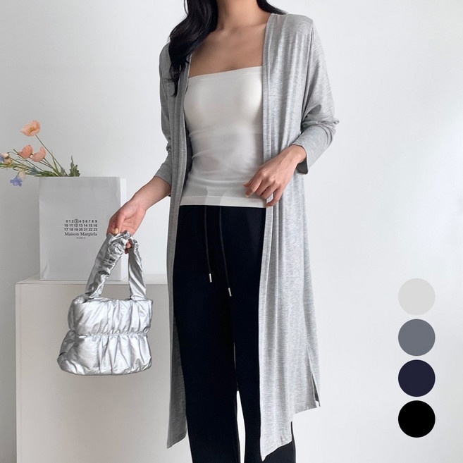 미와이 여성 롱가디건 루즈핏 여름 로브 가디건