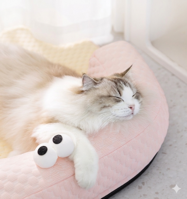 미미묘 제이쿨 반려동물 강아지 여름용방석 고양이 쿨매트 애견 쿨방석 분리세탁 미끄럼방지, 1개, 핑크