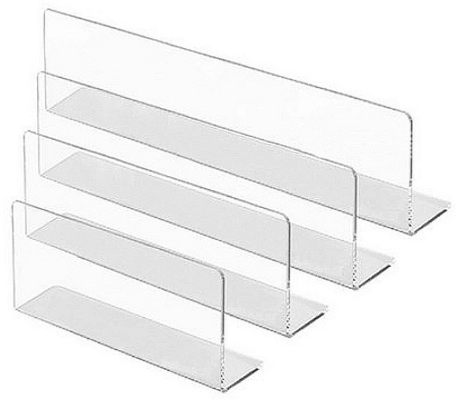 PS칸막이 (투명) 진열 쇼케이스 디바인더 마트정리, 투명/375x50x100x1.2T, 1개