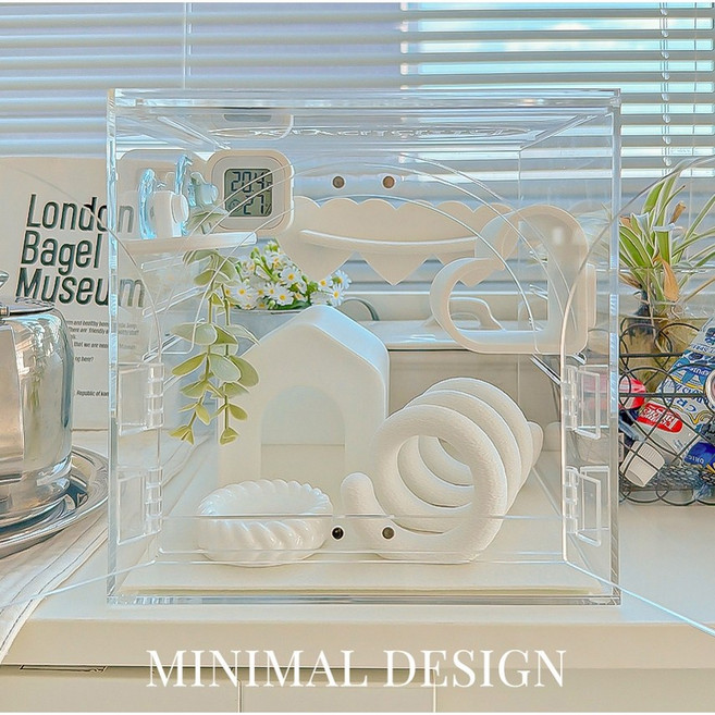 야야랜드 20 큐브 케이지 사육장 도마뱀 아크릴 크레스티드게코 파충류, 1개, 20*20 큐브