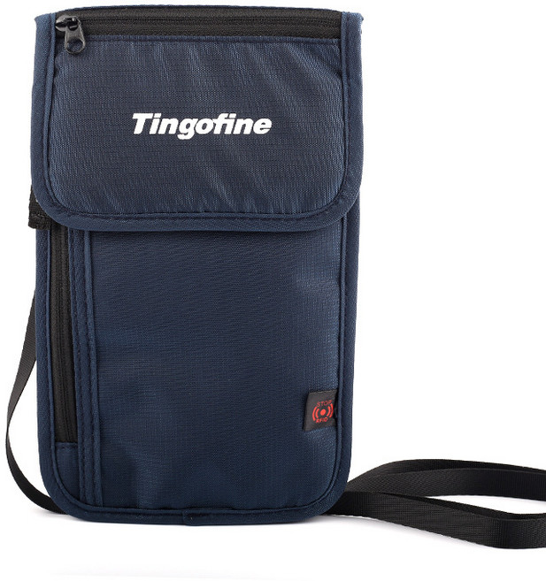 Tingofine 輕薄 RFID 防盜頸掛包 隨身護照包