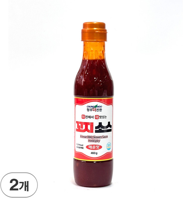 청우 더진한 꼬지소스 매운맛, 460g, 2개