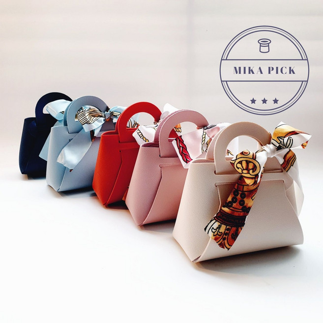 미카픽 가방답례품 구디백 선물포장 diy 가방만들기, 빨강10개