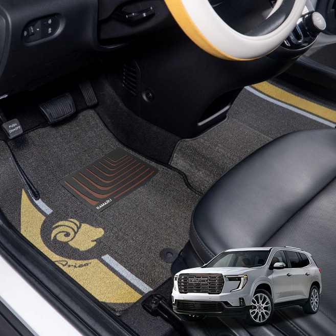 카마루 GMC 아카디아 전용 듀라엠비언트 별자리 1+2열 자동차 카매트, 쌍둥이자리 레드, 1열