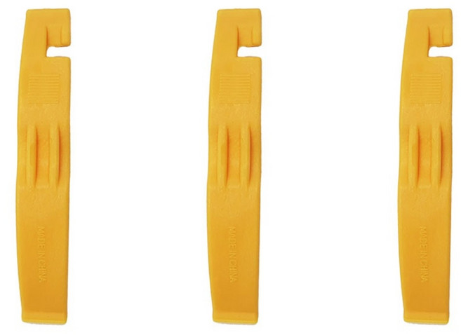 디자인위로 자전거 타이어 레버주걱 바퀴 교체 공구 옐로우, 3개