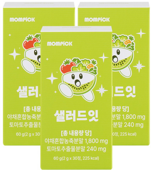 샐러드 잇 츄어블 캔디 식이섬유 정 정품, 3개, 30회분