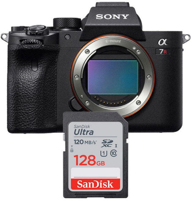 소니 알파 A7R IV 미러리스 카메라 메모리카드 샌디스크 울트라SD 128GB