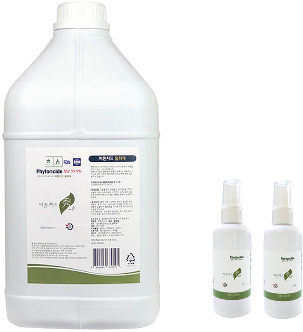 피톤치드 수 스프레이 원액 탈취효과 100ml*2 사은품 증정, 1개, 4L