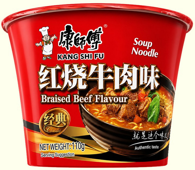캉스푸 홍소우육향 컵라면 110g, 12개