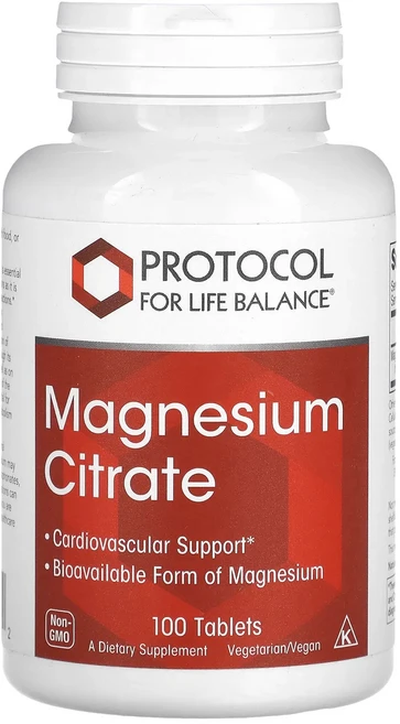 Protocol for Life Balance 마그네슘시트레이트 400mg 100정(1정당 200mg), ProtocolforLifeBalance마그네슘시트레이, 1개, 100정 - 쿠팡