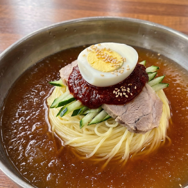 부산가야 밀면세트 4인분 (밀면사리+육수+식초+양념장) 간편조리 캠핑요리, 1개