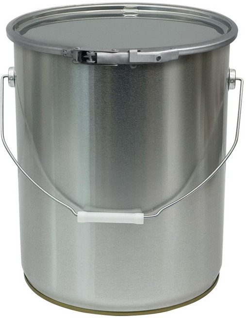 원형 18리터 은색 용기 / 페인트 구리스 잉크 캠핑 공캔 DIY 스트레이트 투명 니스 깡통 / 1개