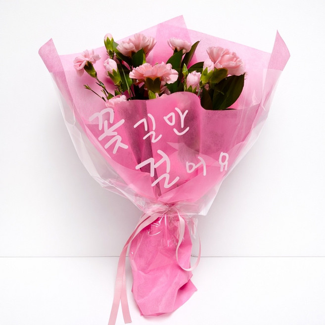 카네이션 꽃다발 핑크 중형 생화 어버이날 스승의날 선물, 1개