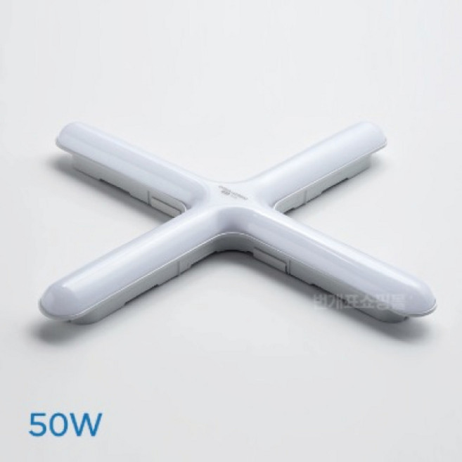 번개표 LED원형십자등 50W, 전구색