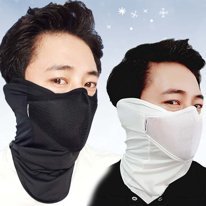 UV99.9% 자외선차단 여성 남성 골프 등산 자전거 스포츠 러닝 마스크 얼굴 햇빛 가리개, 쉴드마스크 화이트(4계절용), 여성 A형(귀닫힘), 1개