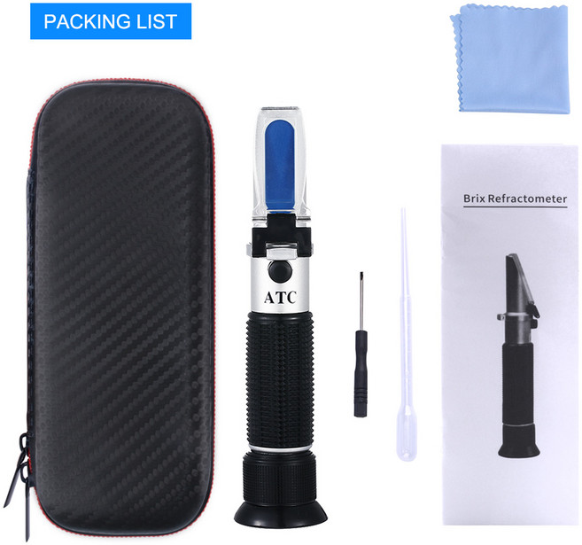 Yieryi 새로운 58~90% Brix 38~43 Bee 꿀 굴절계 ATC 휴대용 수분 12-27% 양봉 테스터, 1개