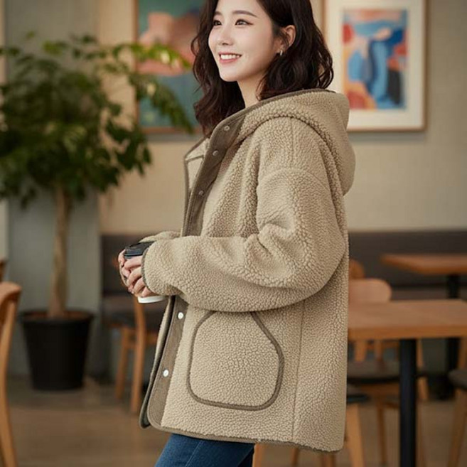 어반룩북 아델 포근 양컬 후드 후리스 점퍼
