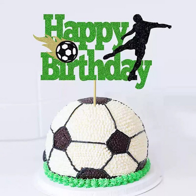 이벤트홀릭 축구 생일 파티 케이크 토퍼, 1개