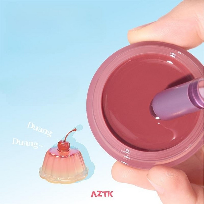 ATZK 멀티 퍼포즈 크림 립스틱 블러셔 아이섀도 하이라이터, Q01 리치 젤리