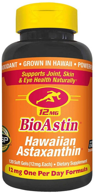 BioAstin Hawaiian Astaxanthin 12mg 120 Soft Gels 바이오애스틴 하와이안 아스타잔틴 12mg 120정, 1개