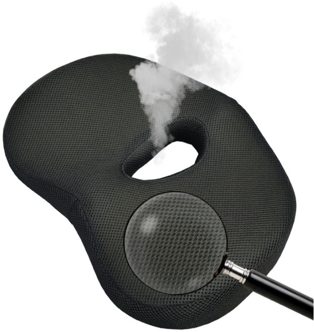 무하중 메모리폼 방석 꼬리뼈 사무실 방석 자세교정 임산부 의자 쿠션 무중력, 1개, 그레이