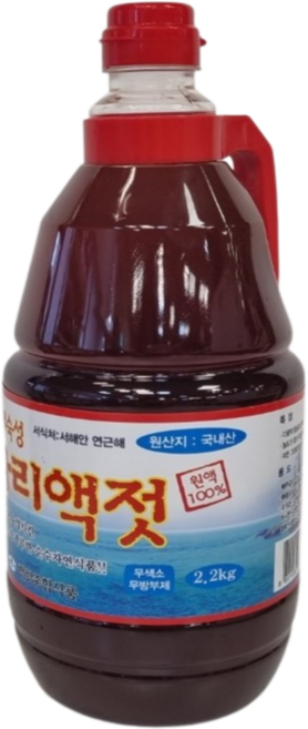 백령도 까나리액젓 원액100% 2배숙성 신안천일염 고순도 최상급품, 1개, 2.2kg